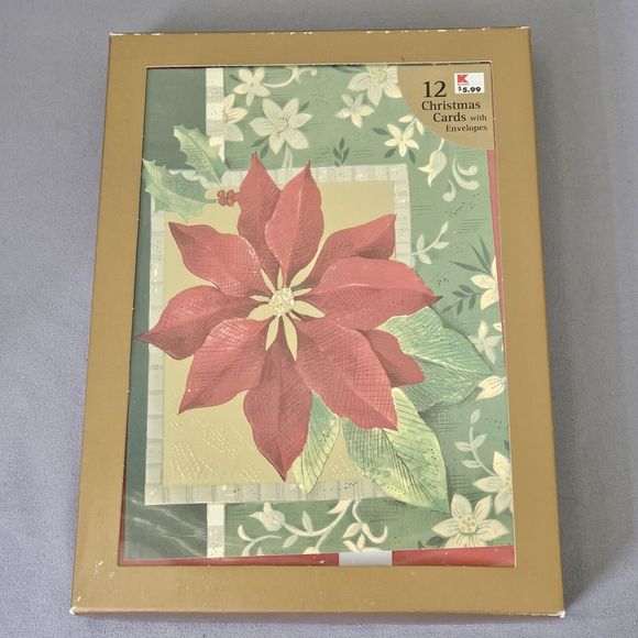Trim A Home Holiday Box Of 2 Kmart Large Christmas Cards Envelopes
